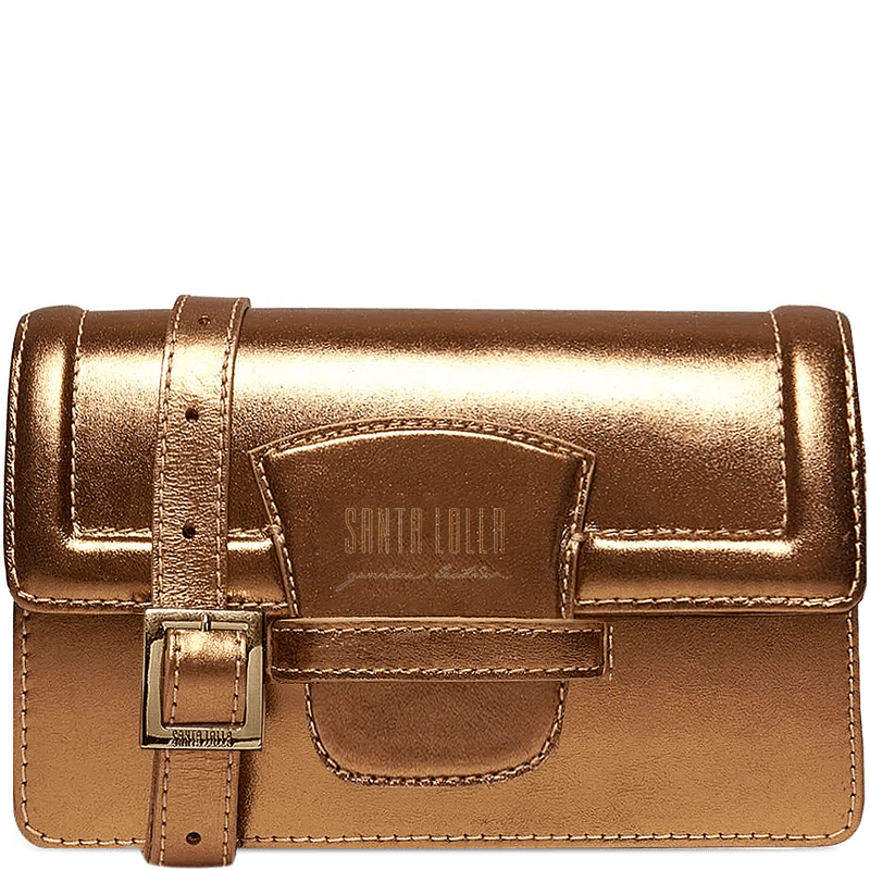 Bolsa Transversal Marrom Couro Pequena - Linha Genuine Leather