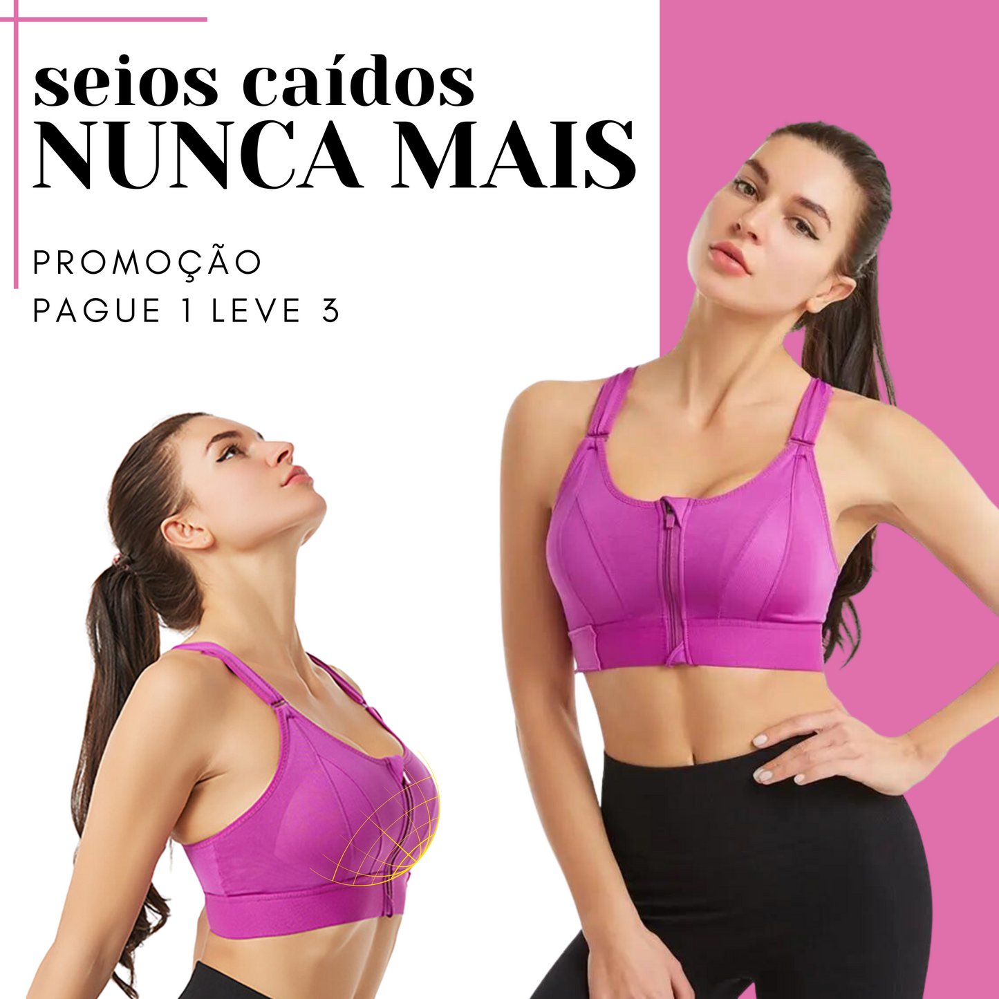 [COMPRE 1 LEVE 3] Sutiã Top Luppo™️ com Corretor Postural - Versão Modeladora