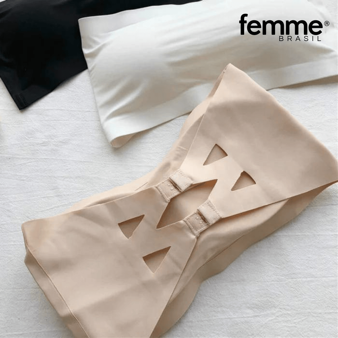 Sutiã Femme Comfort™ Slim - Tamanho Único Ajustável e Bojo Removível - COMPRE 1 E LEVE 3