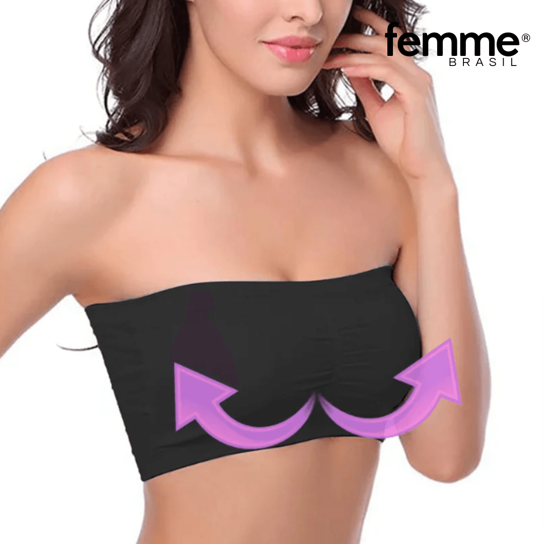 Sutiã Femme Comfort™ Slim - Tamanho Único Ajustável e Bojo Removível - COMPRE 1 E LEVE 3